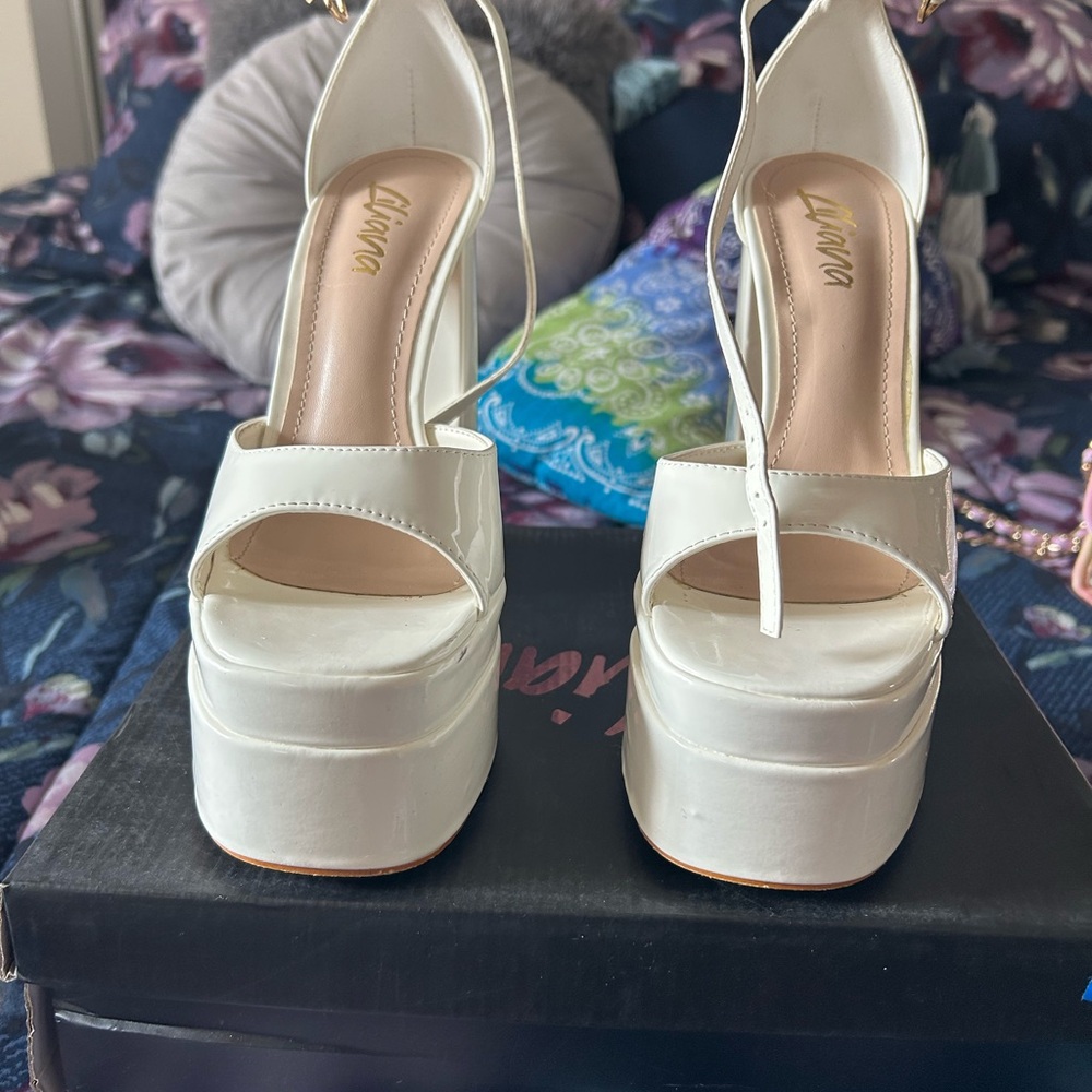Liliana White Platform Sandals